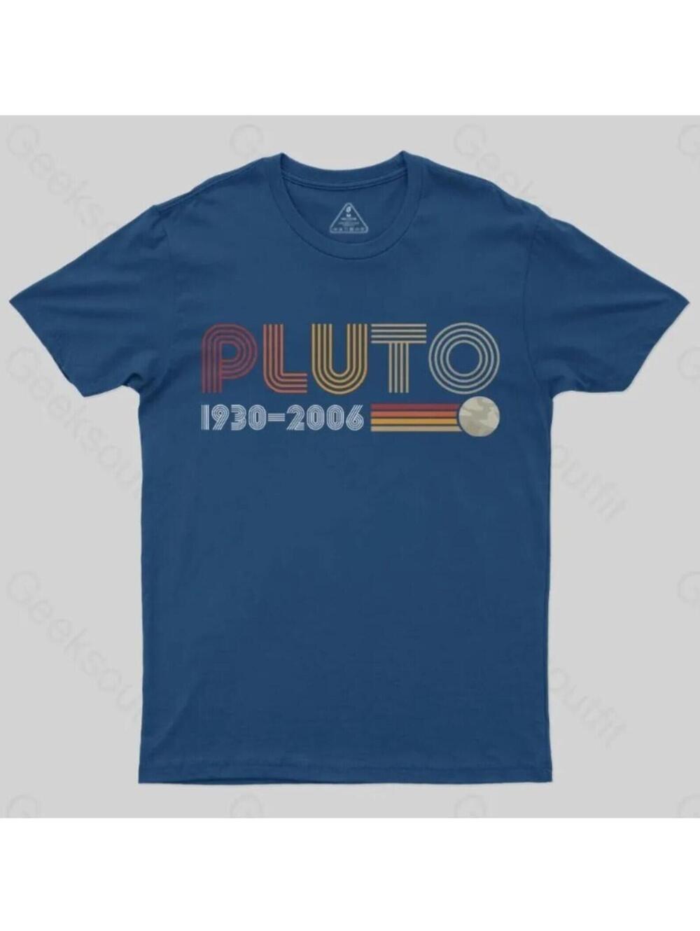 Men's Navy Large PLUTO Nerd T-Shirt